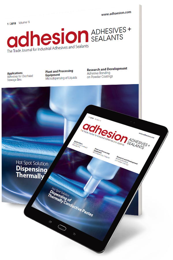adhesion: Cover auf Magazin und Tablet